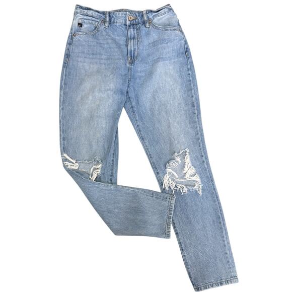 Kancan Women's High Rise Distressed Mom Jeans Size 1 - Picture 3 of 12